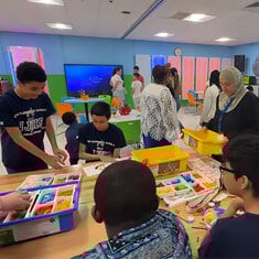 students working together in small groups