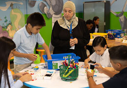 Mrs. A works with K-8 students